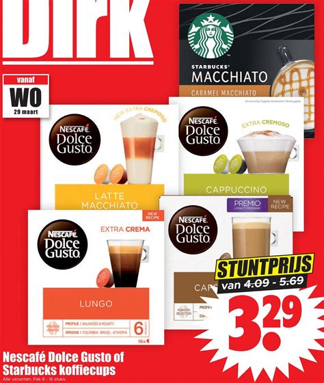 Nescafe Dolce Gusto Of Starbucks Koffiecups Aanbieding Bij Dirk