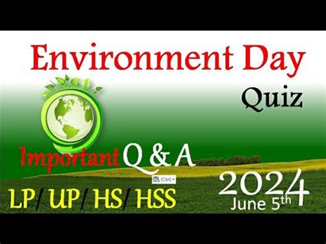 June Environment Day Quiz Questions And Answers World Environment Day