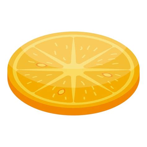 Premium Vector Orange Slice Icon Isometric Of Orange Slice Vector