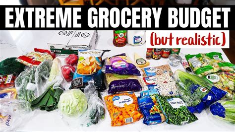 Realistic Extreme Budget Grocery Haul And Meal Plan Youtube