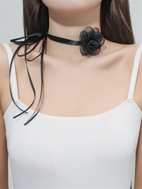 Flower Choker Etsy Uk Chokers Flower Choker Womens Fashion Jewelry