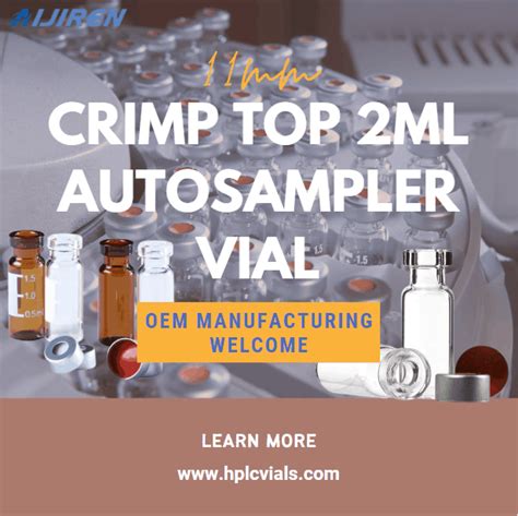 Laboratory High Quality Mm Crimp Top Ml Glass Autosampler Vial For