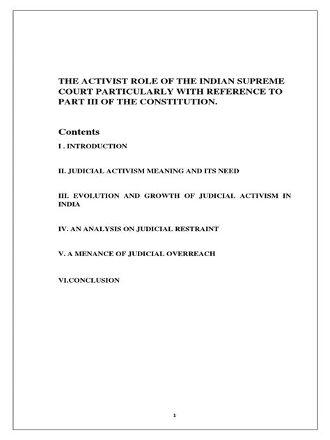 Judicial Activism Final Pdf Judiciaries Supreme Courts