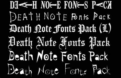 Death Note Font Free Download - Font Pearl