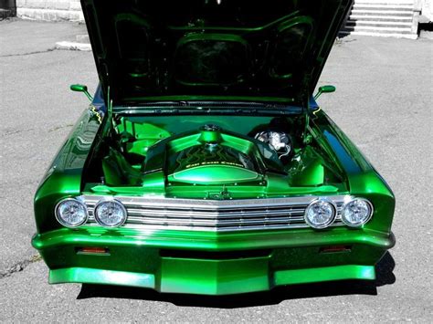 Candy Green Paint On A Custom 1967 Chevy Malibu Done By East Coast