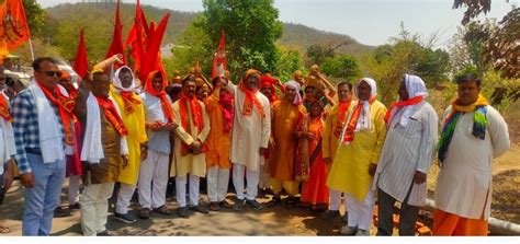 Shri Ram Katha Started In Katkona With Kalash Yatra कलश यात्रा के साथ