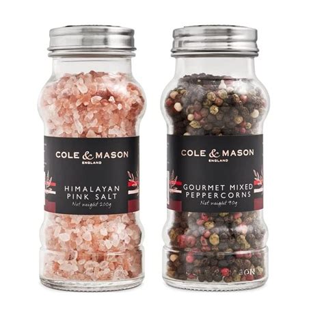 Premium Jar Luxury Salt And Pepper Refill Set Berings