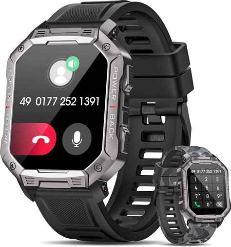 Xinghesf Smartwatch Herren Milit R Mit Telefonfunktion Hd