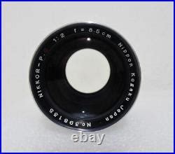 Nippon Kogaku Nikkor P 12 F 8 5cm Camera Lens Lens Vintage Camera