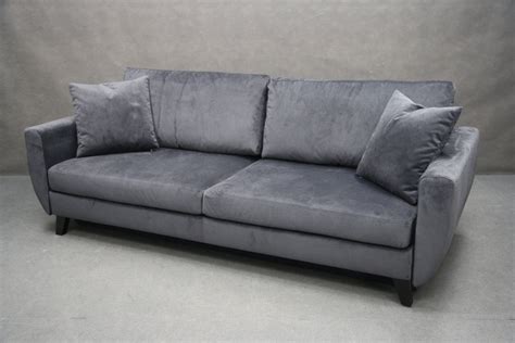 Sofa Rozkładana 230 cm Kanapa Szara Tkanina Popiel 7412133236 Allegro pl