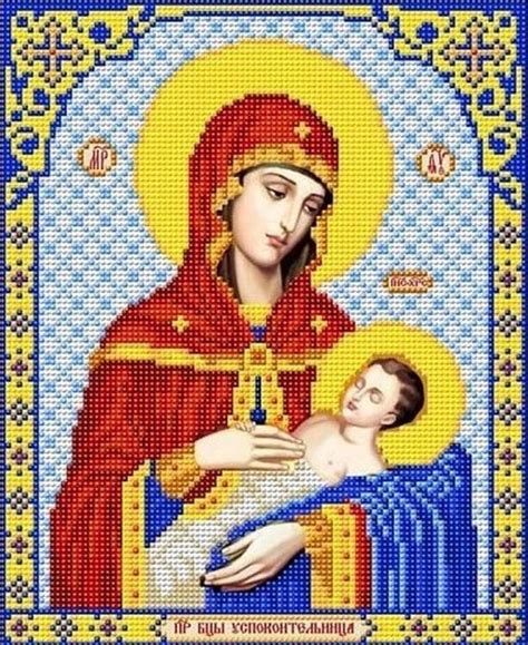 Рисунок на ткани Благовест "Успокоительница" 20x25 см, Иконы Святые ...