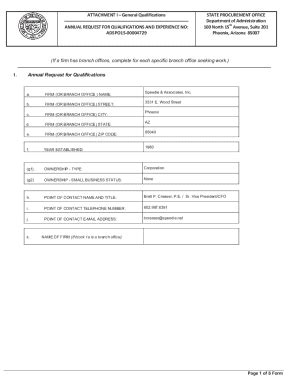 Fillable Online Spo Az Response Form I General Qualifications Form