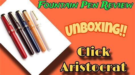 Click Aristocrat Fountain Pen Unboxing And Review Made In India