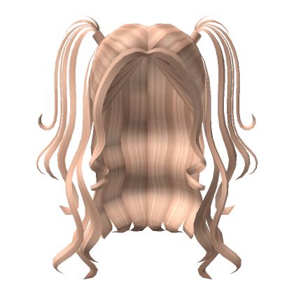 Cute Long Curly Pigtails In Blonde Roblox