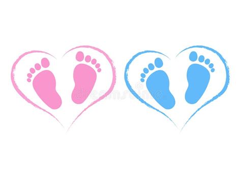 Blue And Pink Baby Feet