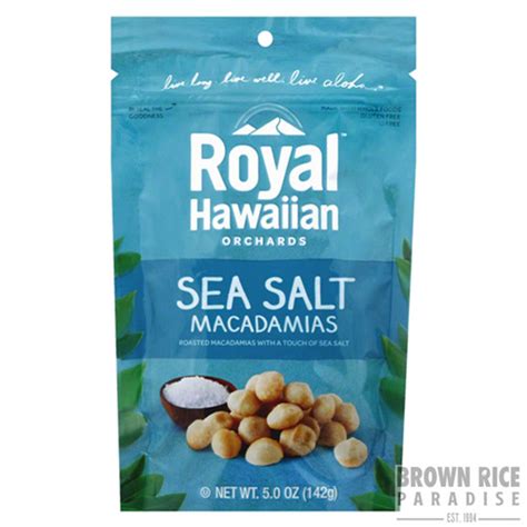 Royal Hawaiian Orchards Macadamia Nuts Sea Salt Oz Brown Rice Paradise