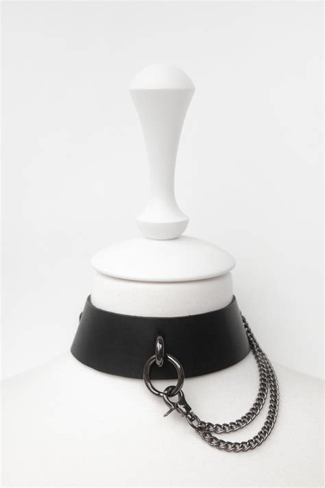 Чокер с цепью (черный)