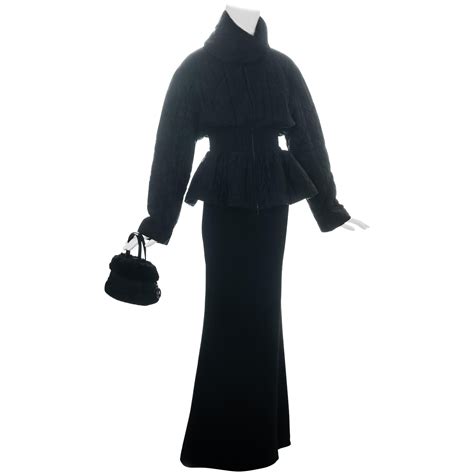 1950 Christian Dior Haute Couture Black And White Wool New Look Suit At 1stdibs Haute Couture