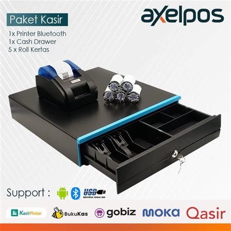 Jual Paket Alat Kasir Printer Bluetooth 58mm Cash Drawer Free 5roll Di