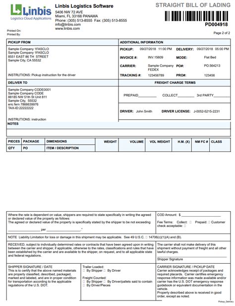 Bill Of Lading Form A Guide To Shipping Documents What Is Bol