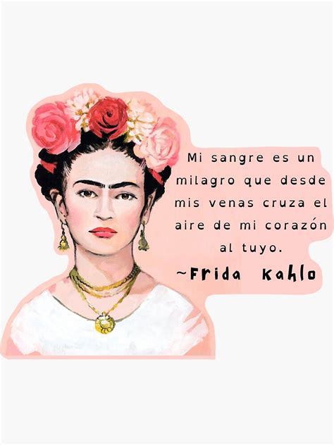 Frida Kahlo Spanish Quote Sticker For Sale By Scenic Redbubble