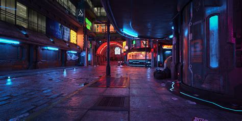 Hot Hdri Sets Neon Dark City Streets Daz Studio By Dreamlight