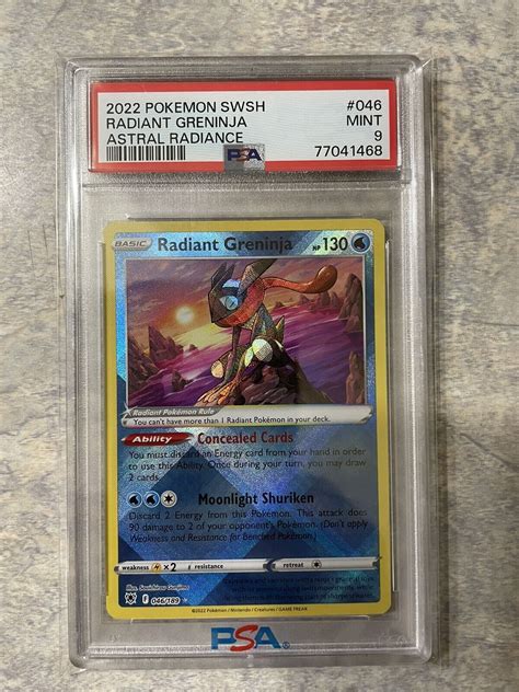 Pokémon 2022 SWSH RADIANT GRENINJA 046 189 PSA 9 MINT eBay