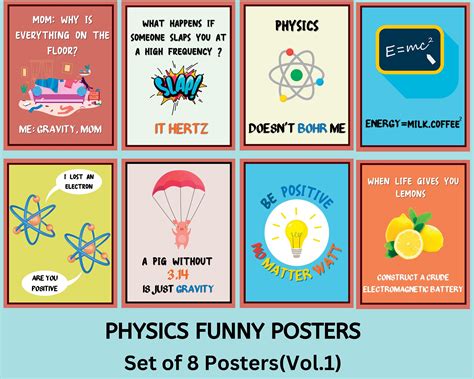 Funny Physics Posters Physics Puns Cool Jokes and Memes - Etsy