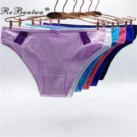 Rebantwa 10pcs Lot Women Sexy Panties Underwear Cotton Women Patchwork