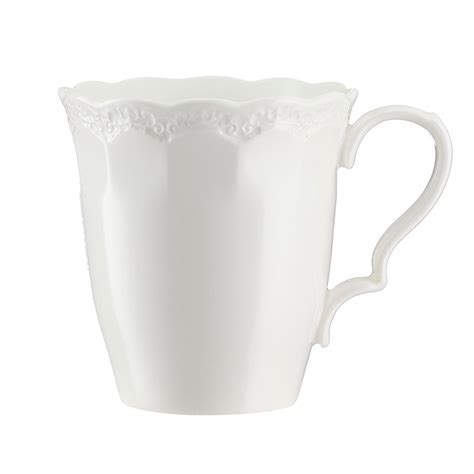 Kubek porcelanowy 300 ml Rivet Biały VILLA ITALIA VILLA ITALIA