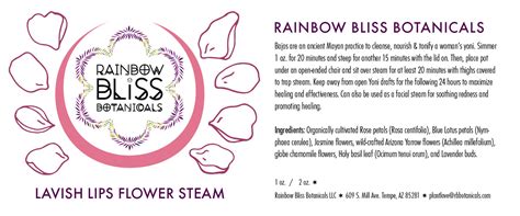 Yoni Steam Lavish Lips Lotus Flower Steam Rainbow Bliss Botanicals