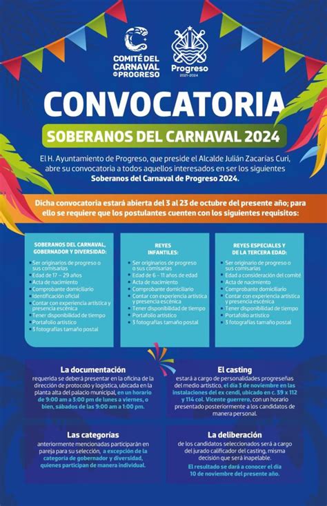 Abren Convocatoria Para Ser Los Soberanos Del Carnaval De Progreso