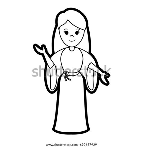 Blessed Holy Virgin Mary Icon Stock Vector Royalty Free 692657929 Shutterstock