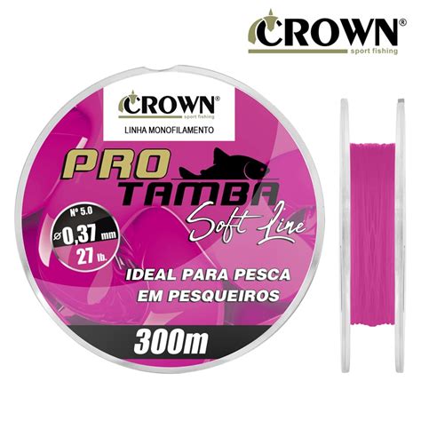 Linha Monofilamento Crown Pro Tamba Soft Line M Pink Crown