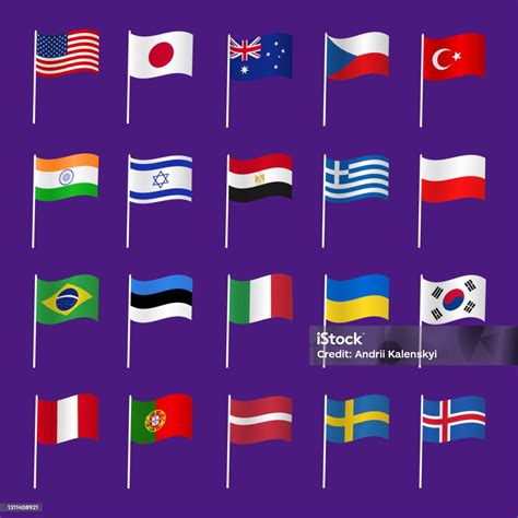 bendera negara ilustrasi stok  gambar  islandia