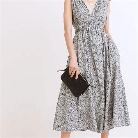 Madewell Sophia Smocked Midi Dress In Florentine Flor Gem