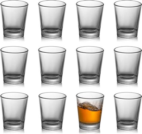 Aoeoe 40 Pack Shot Glass Bulk Set With Heavy Base 1 5 Ounce Clear Shot Round Shot