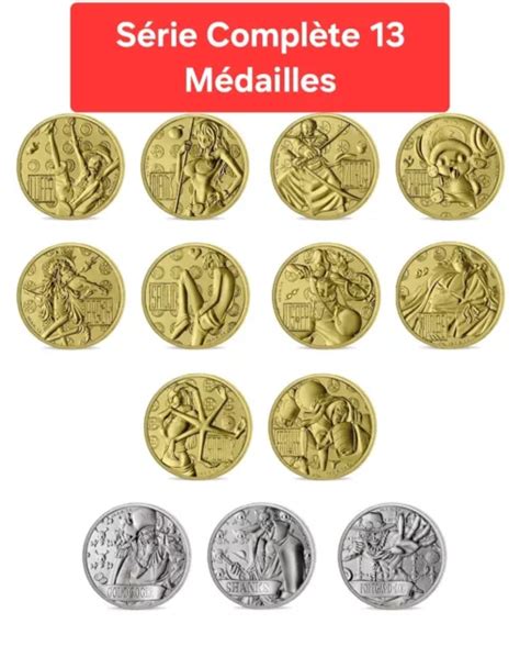 SERIE COMPLETE 13 Mini Médaille One Piece Monnaie de Paris 2024 EUR 99