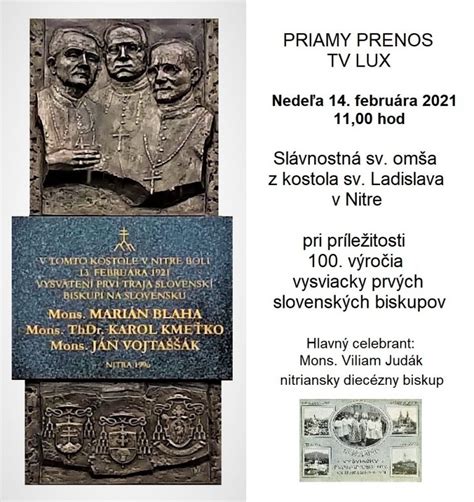 Priamy prenos sv omše pri príležitosti 100 Výročia vysviacky