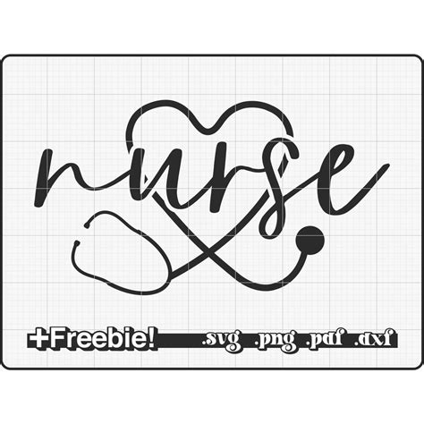 Nurse Svg Nurse Stethoscope Heart Svg Rn Svg Nurse Png Nursing Svg