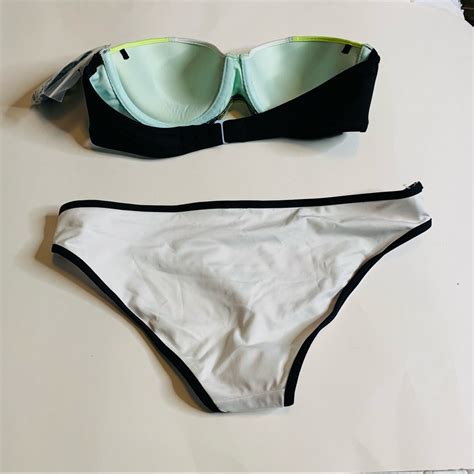 Victorias Secret Bandeau Bikini Color Block Gem