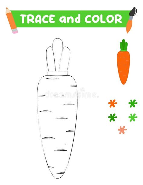 Coloring Book with a Carrot. Education and Entertainment for Preschool ...