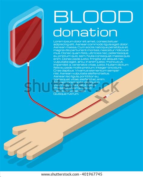 Blood Donation Blood Transfusion Isometric Vector Stock Vector Royalty