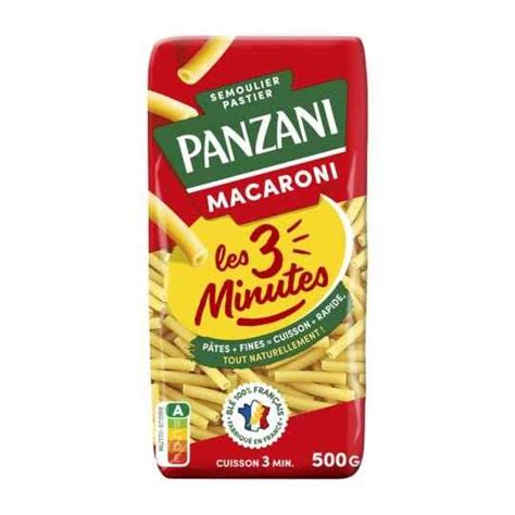 Panzani Macaroni 3 Minutes Paquet De 500g Pâtes Riz Et Féculents