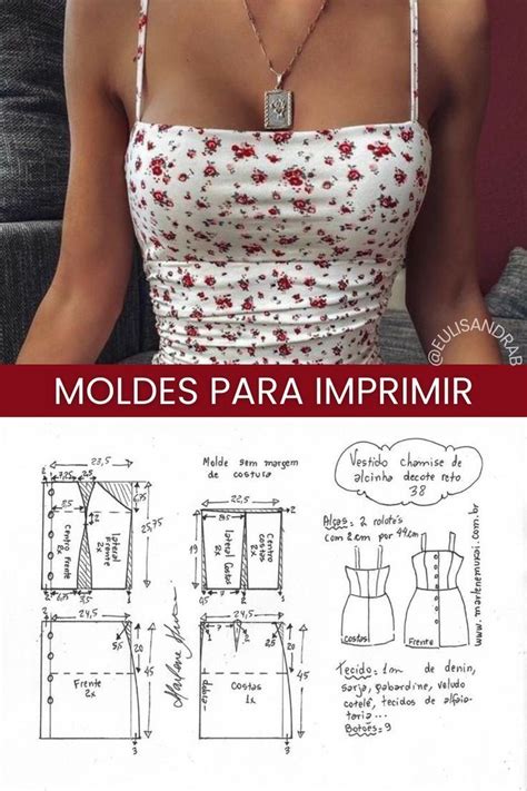 Moldes De Vestidos Em Pdf Para Imprimir Costurando Roupas Artofit