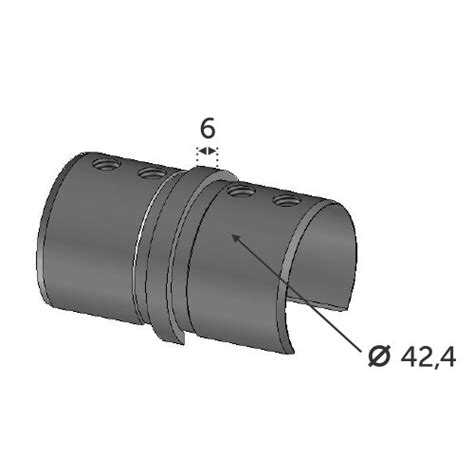 Connecteur Droit Tube Pour Garde Corps Verre Pais Inox