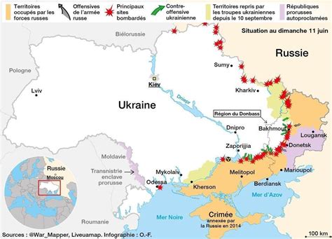 CARTE Guerre en Ukraine trois villages repris à Moscou bilan des