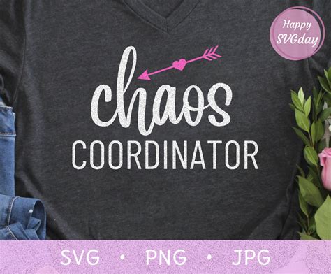 Chaos Coordinator SVG PNG JPG Teacher Life Svg Mom Life Svg | Etsy