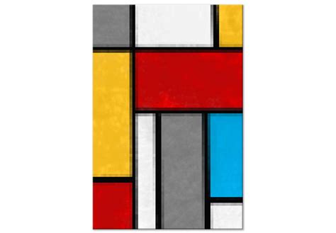 Tableau moderne Composition de Mondrian motif géométrique inspiré de