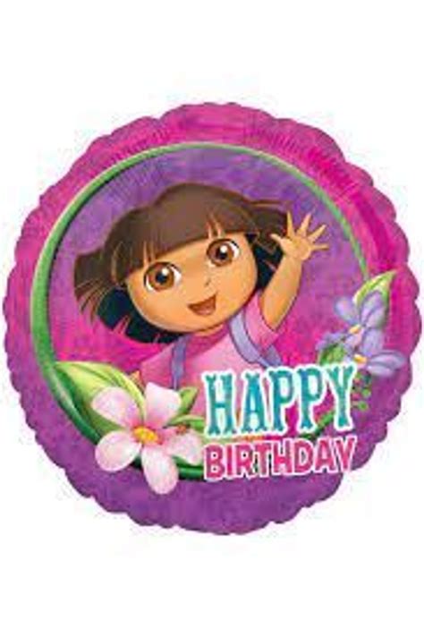 Balloon Foil 43cm Inflated Dora Happy Birthday - All Party Supplies